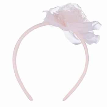 Girls Pink Flower Hairband