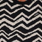 Girls Black & Ivory Zig Zag Sweatshirt, 1, hi-res
