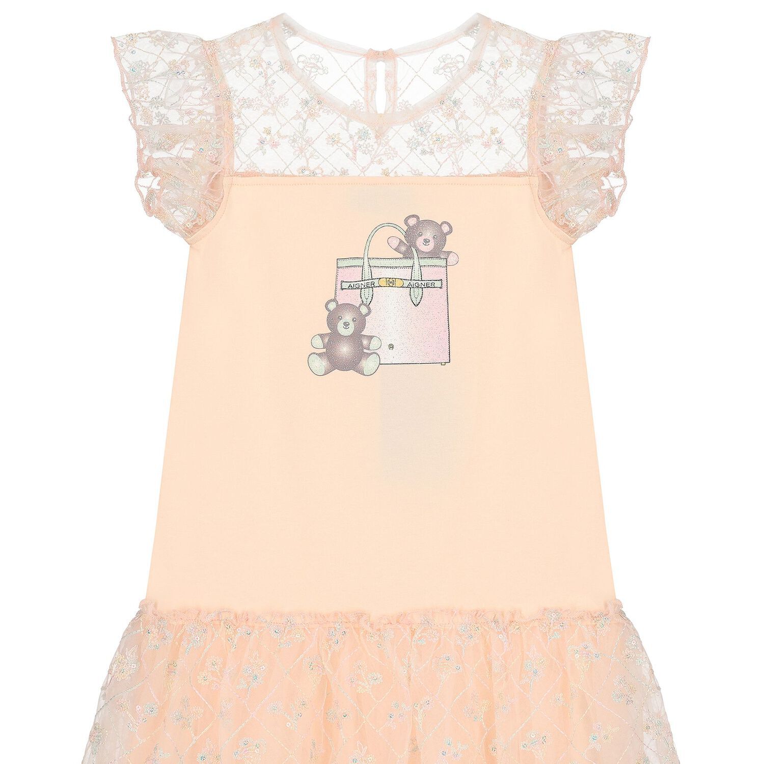 Girls Pink Logo Bag Dress, 1, hi-res