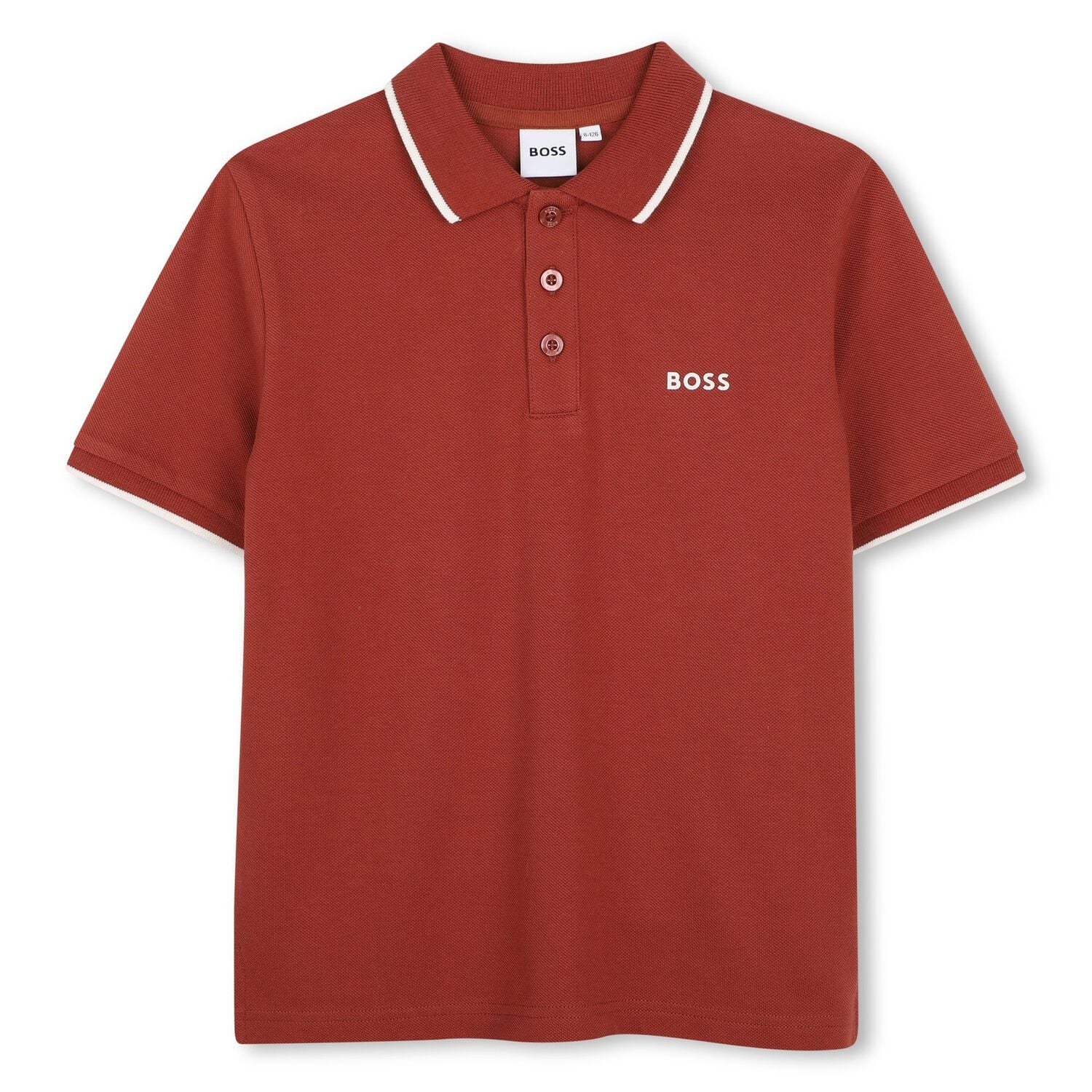 Boys Mini Me Red Logo Polo Shirt, 9, hi-res