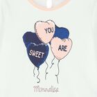 توب باكمام بطبعة بالونات باللون العاجى للبنات, 1, hi-res