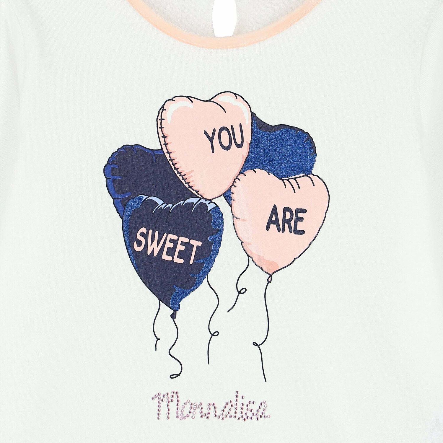 توب باكمام بطبعة بالونات باللون العاجى للبنات, 1, hi-res image number null