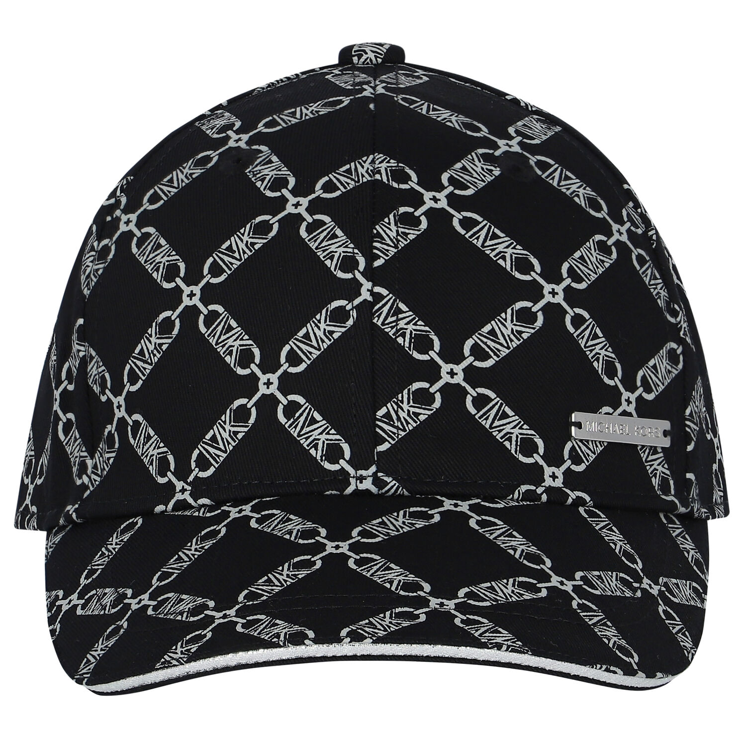 Girls Black Chain Logo Cap, 1, hi-res
