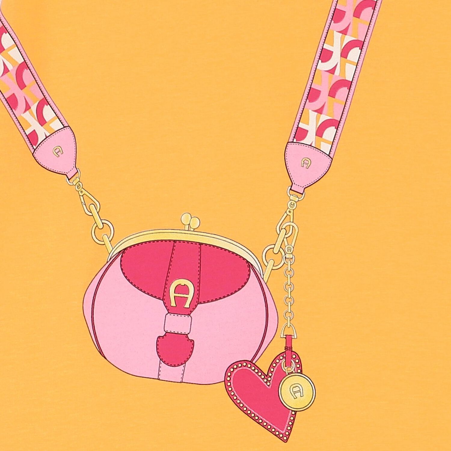 Girls Orange Logo Bag Dress, 1, hi-res image number null