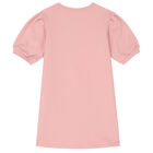 Girls Pink Horse Print Dress, 1, hi-res