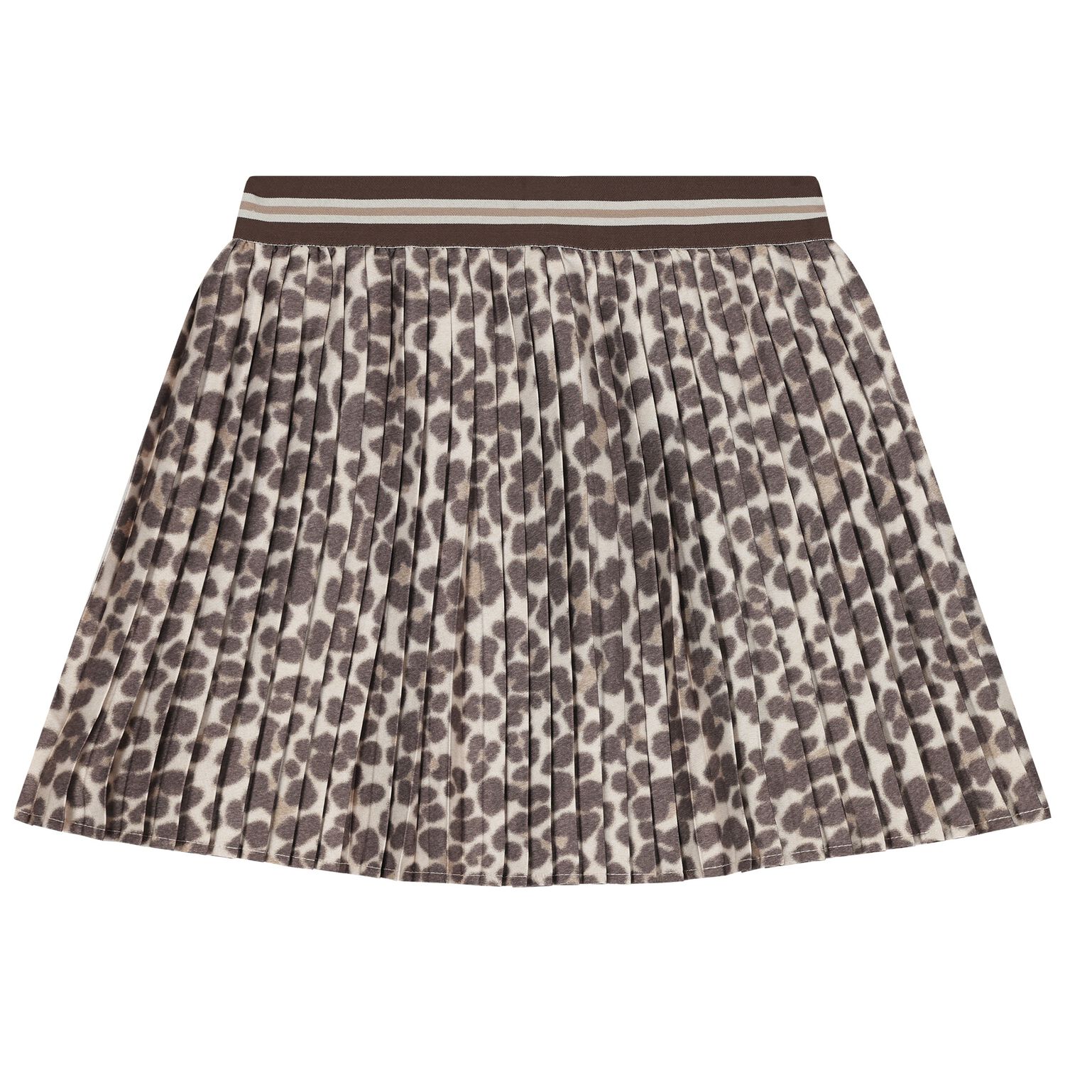 Girls Beige & Ivory Pleated Skirt, 1, hi-res