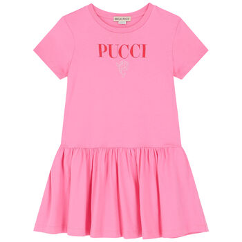 Girls Pink Logo Dress