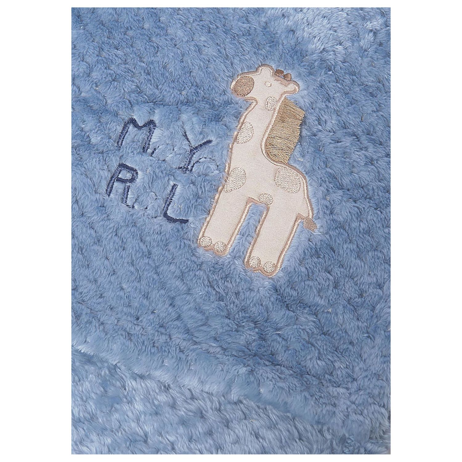 Baby Boys Blue Faux Fur Blanket, 2, hi-res