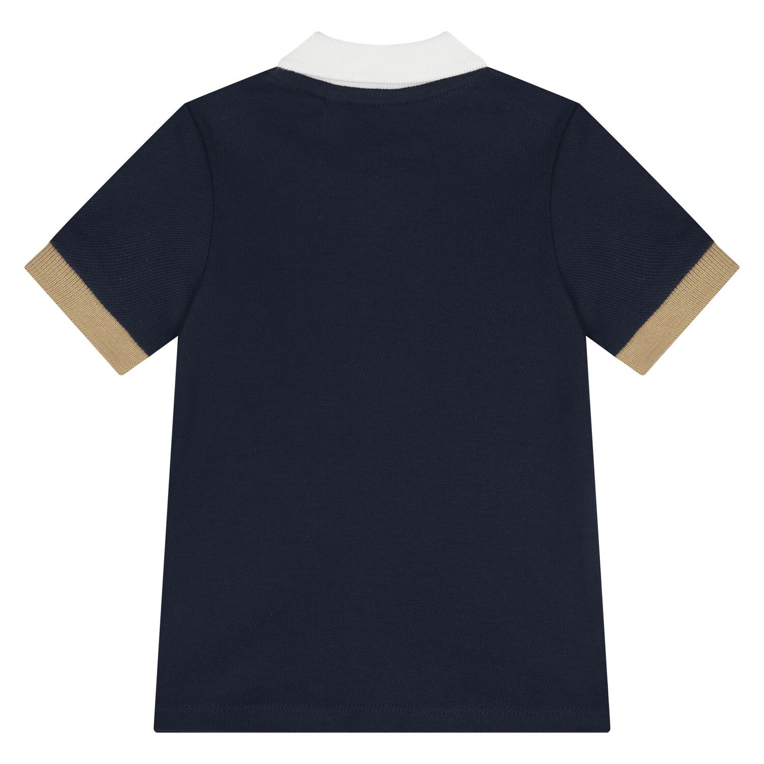 Younger Boys Navy Blue Logo Polo Shirt, 2, hi-res