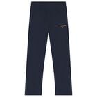 Boys Navy Blue Logo Joggers, 2, hi-res