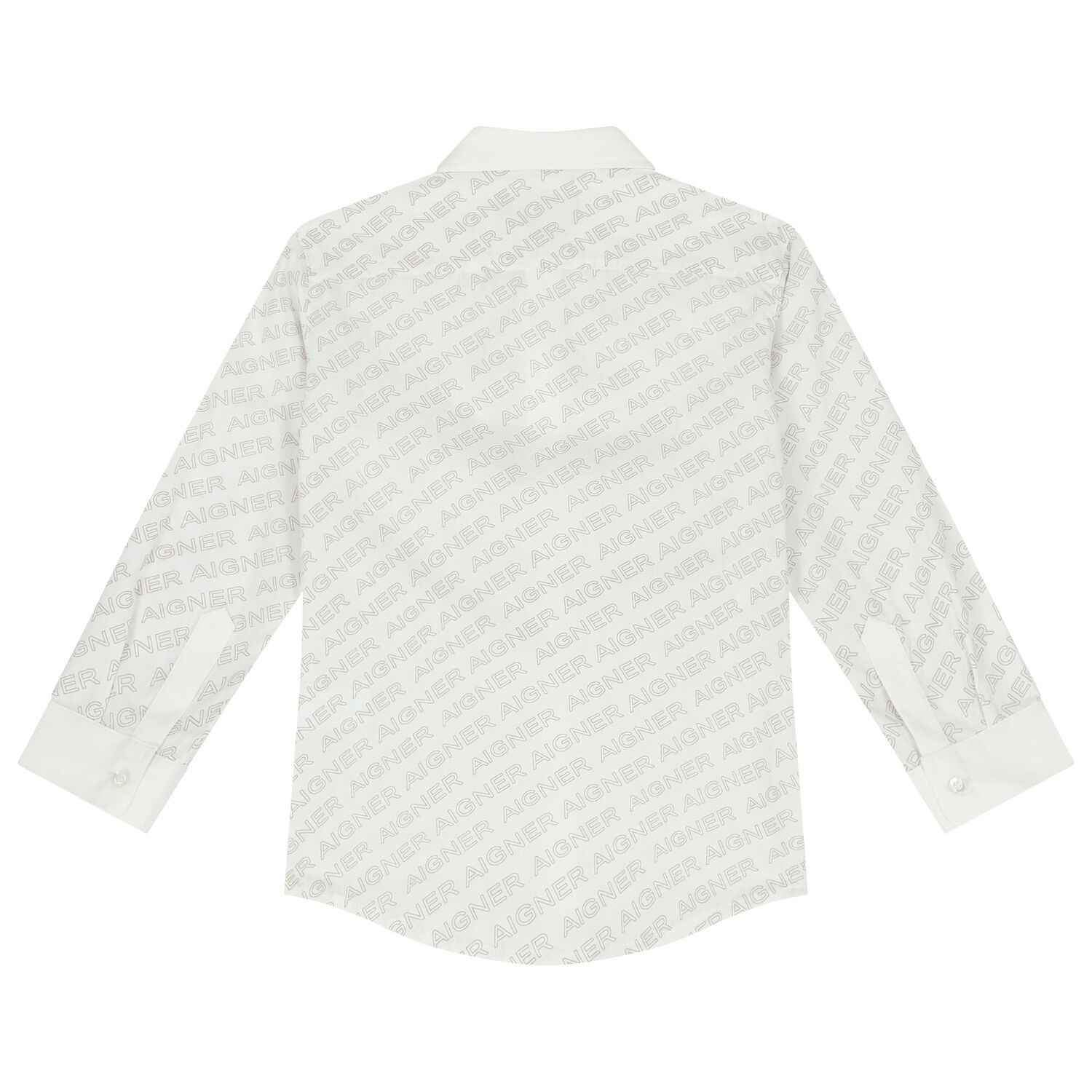 قميص أولاد بالشعار باللون الأبيض, 1, hi-res