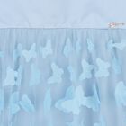 فستان تول مزين بالفراشات باللون الازرق للبنات , 1, hi-res