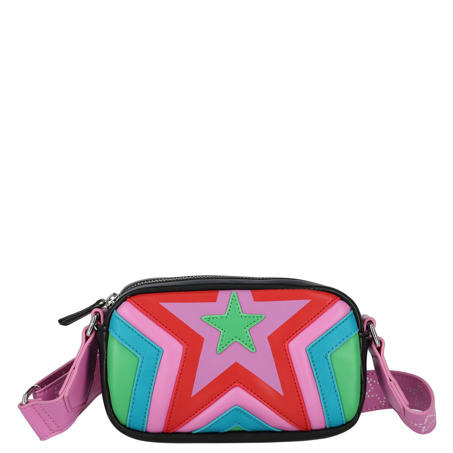 Girls Multi-Coloured Faux Leather Bag, 1, hi-res