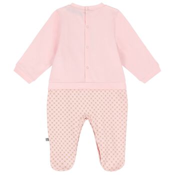 Baby Girls Pink Logo Babygrow