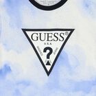 تي شيرت أولاد بالشعار باللون الأبيض والأزرق, 1, hi-res