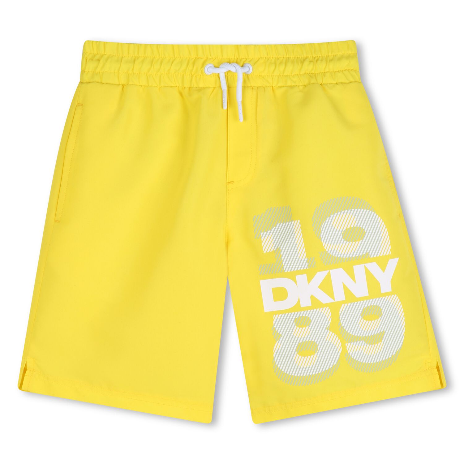 Boys Yellow Logo Shorts, 1, hi-res