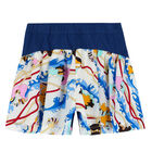Girls Blue Ruffle Shorts, 1, hi-res