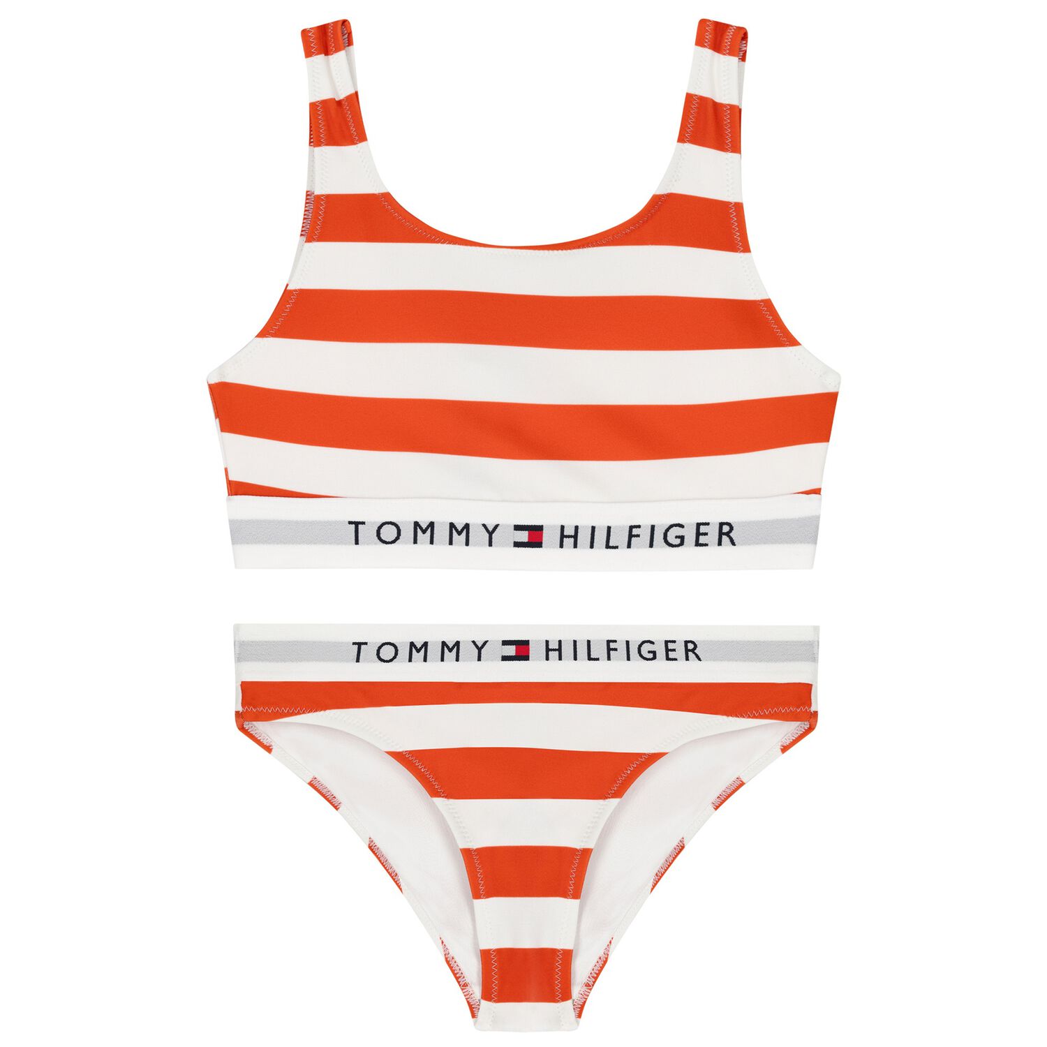 بيكنى بنات مخطط باللون البرتقالي , 1, hi-res image number null