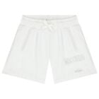Girls White Logo Shorts, 1, hi-res