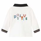 تيشيرت بولو بالشعار باللون العاجى للاولاد, 1, hi-res