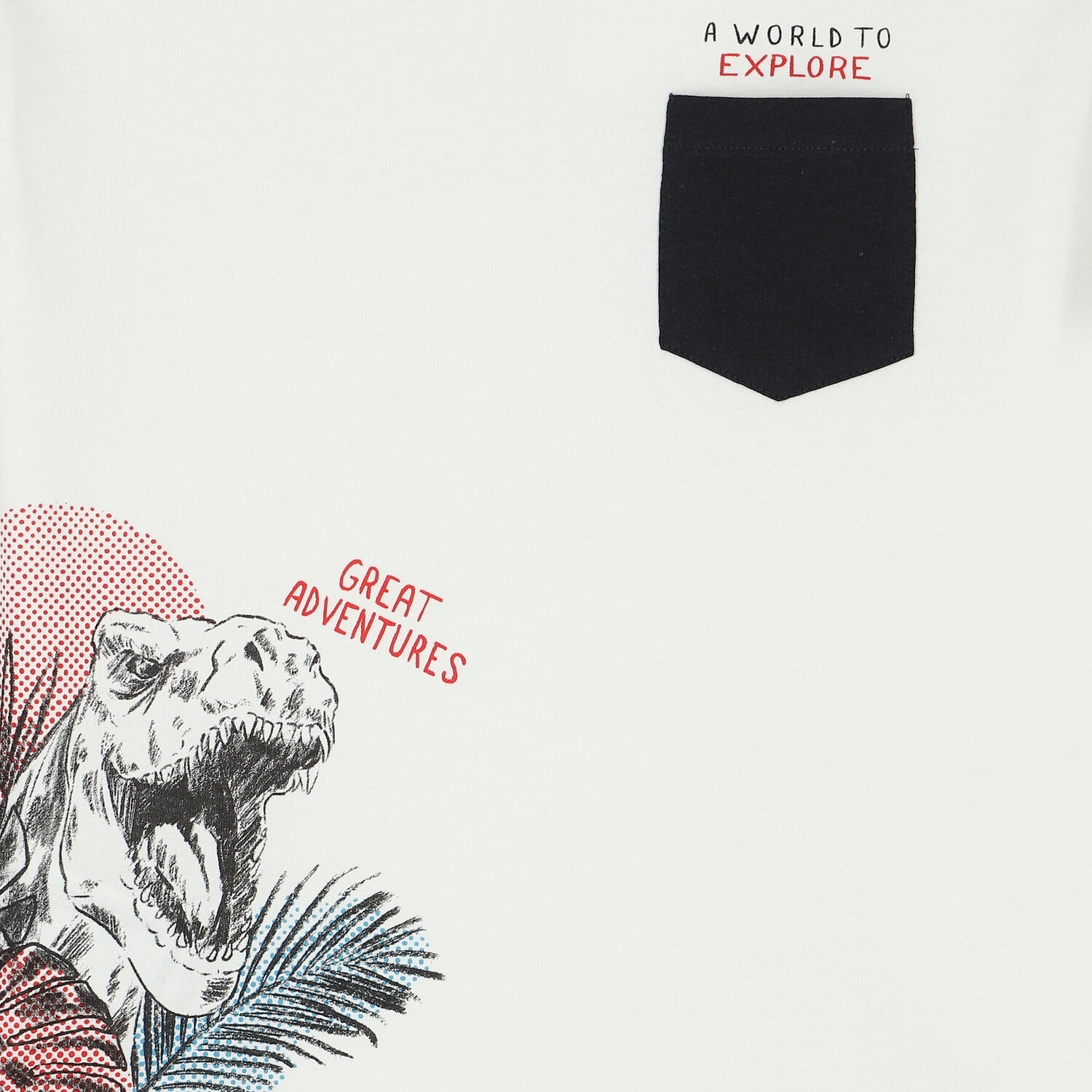 Boys Ivory Dinosaur T-Shirt, 1, hi-res image number null