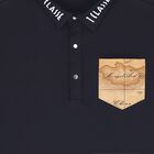 Boys Navy Blue Geo Map Polo Shirt, 1, hi-res