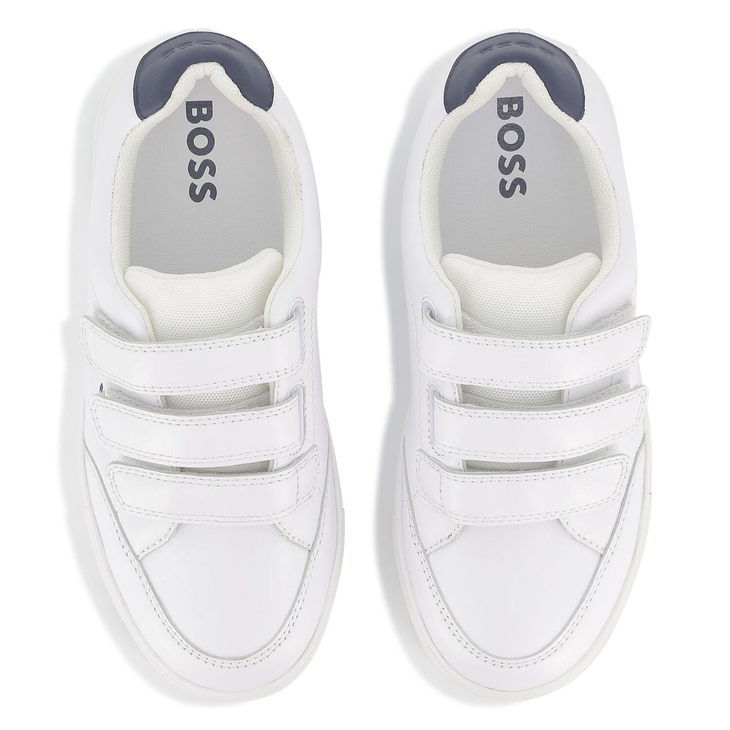 Boys White Logo Trainers, 1, hi-res image number null
