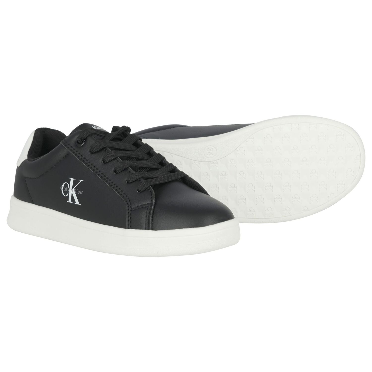 Black & White Logo Trainers, 1, hi-res