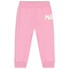Younger Girls Pink Logo Tracksuit, 1, hi-res