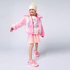 تنورة بناتية لامعة باللون الوردي النيون, 1, hi-res