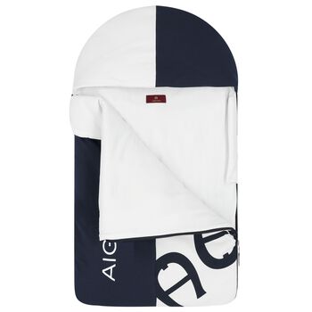 Baby Boys Navy Blue & White Logo Nest
