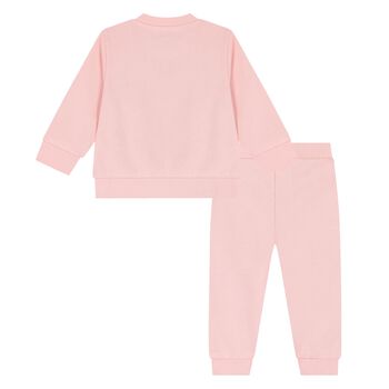 Younger Girls Pink Tiger Logo Tracksuit