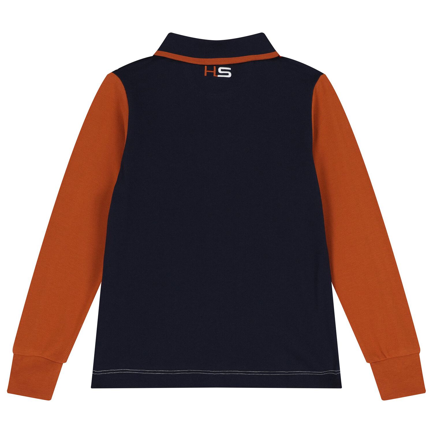Boys White & Navy Blue Long Sleeve Top, 1, hi-res
