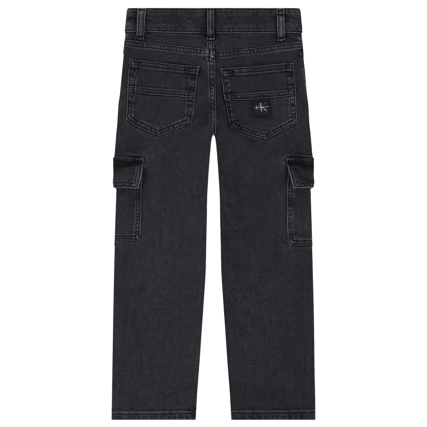 بنطلون أولاد جينز دنيم   بالشعار باللون الوردي, 1, hi-res image number null