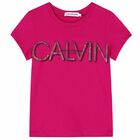 Girls Pink Logo T-Shirt, 1, hi-res