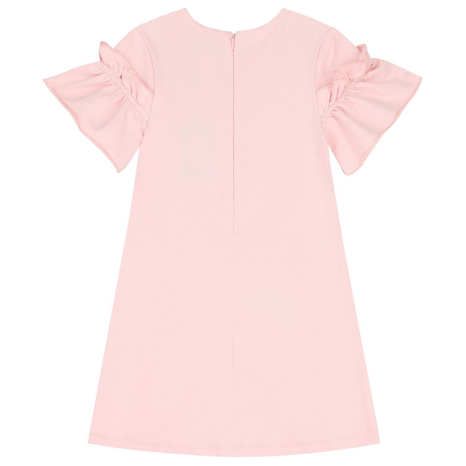 Girls Pink Bag Ruffle Dress, 4, hi-res image number null