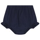 طقم بلوزة أطفال باللون الكحلي والأبيض للبنات , 1, hi-res