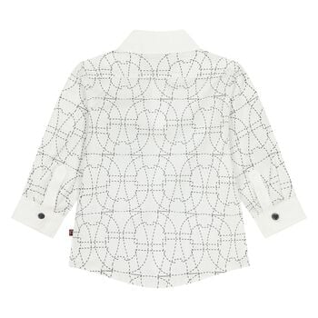 Younger Boys White Logo Shirt