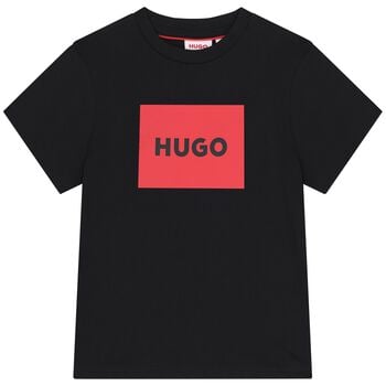 تيشيرت بالشعار باللون الأسود للأولاد 