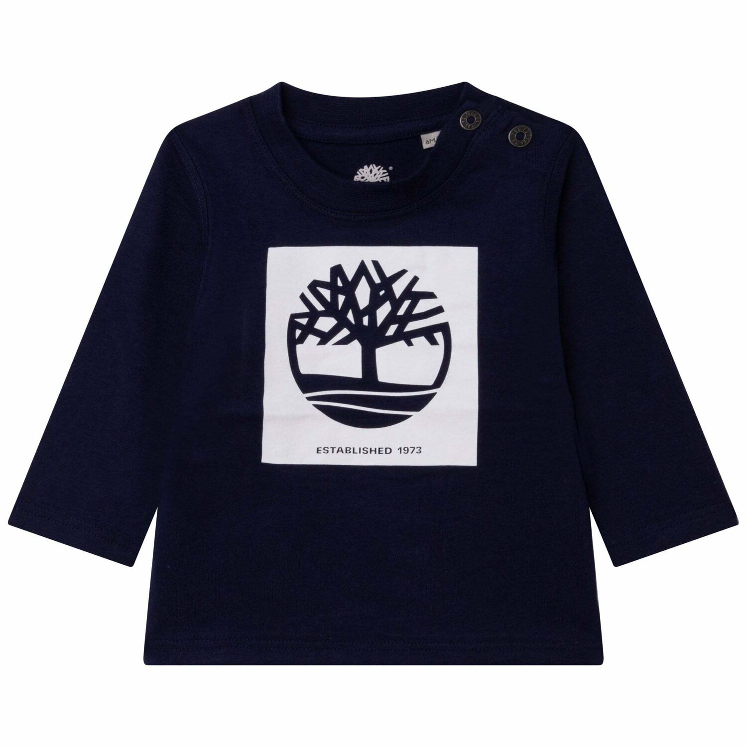 Younger Boys Navy Logo Top, 2, hi-res