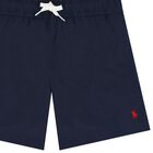 Boys Navy Blue Logo Swim Shorts, 1, hi-res