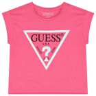 Girls Pink Logo T-Shirt, 1, hi-res
