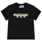 Black Teddy Bear Logo T-Shirt, 5, hi-res