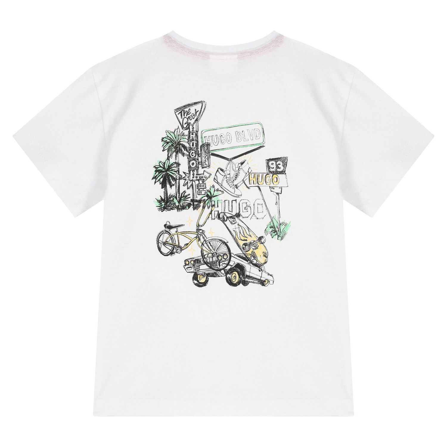 Boys White Logo T-Shirt, 1, hi-res