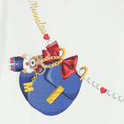 توب بأكمام باللون العاجي للبنات, 1, hi-res