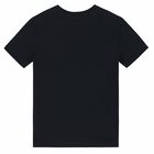 تيشيرت بالشعار باللون الكحلى للاولاد, 1, hi-res