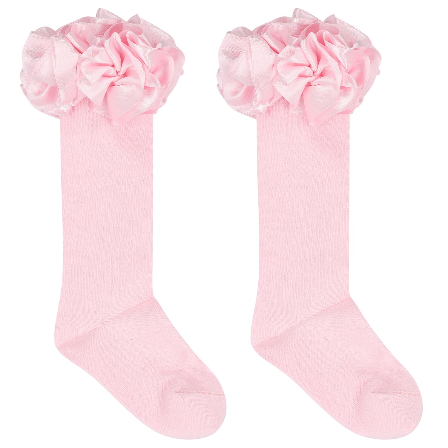 Girls Pink Ruffled Socks, 3, hi-res