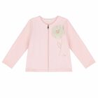 Younger Girls Pink Zip Up Top, 1, hi-res