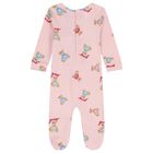 Baby Girls Pink Logo Teddy Bear Babygrow, 2, hi-res