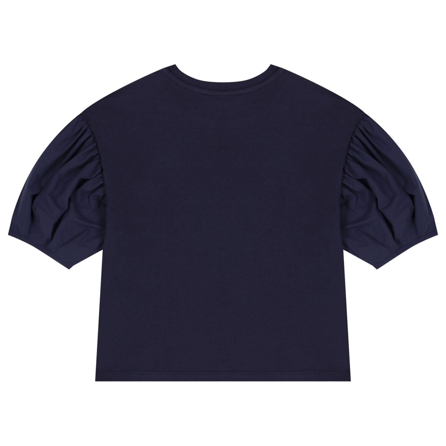 Girls Navy Blue Logo Flower T-Shirt, 2, hi-res